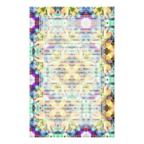 Four Flower Kaleidoscope Lined Stationery