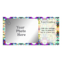 Four Flower Kaleidoscope PhotoCard Template by wingedturtle Four Flower Kaleidoscope PhotoCard Template