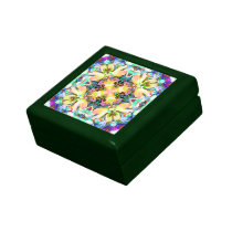 Four Flower Kaleidoscope Tile Gift Box