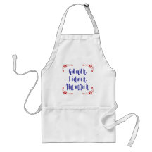 Four Flowers God Said Apron