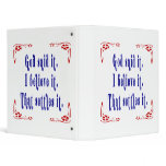 Four Flowers God Said Vinyl Binders
