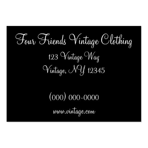 Four Friends Business Card Templates (back side)