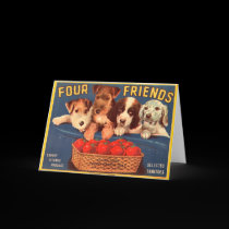 Four Friends Vintage Tomato Crate Label cards