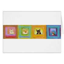 Four fun dogs - each with a suggestion cards