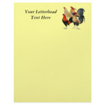 Four Game Cocks Custom Letterhead