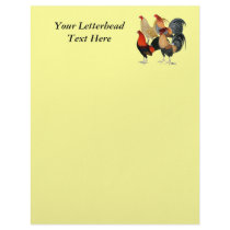 Four Game Cocks Custom Letterhead