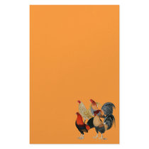 Four Game Cocks Stationery Design