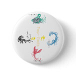 Four Gods Pinback Buttons