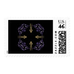 Four Golden Arrows Fractal Art Postage