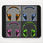 Four Graphic Headphones mousepads
