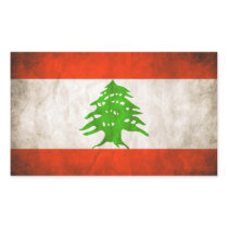 FOUR Grungy Lebanon Flag Stickers