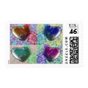 Four Hearts Postage postage by SparetimeGreetings Four Hearts Postage postage