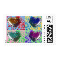 Four Hearts Postage postage