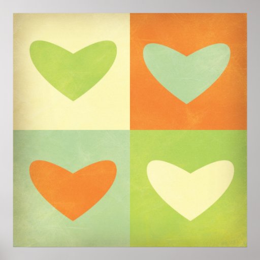 Four Hearts Print