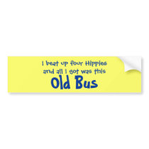 Four hippies and Old Bus bumper sticker bumper stickers by underdogrides Four hippies and Old Bus bumper sticker bumper stickers