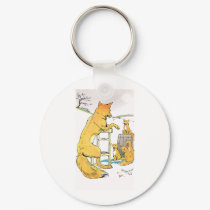 Four Hungry Kits and Father Fox keychains