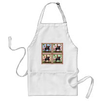 Four Hussar Horsemen Eastern European Folk Art Apron