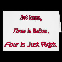 Four is Just Right cards