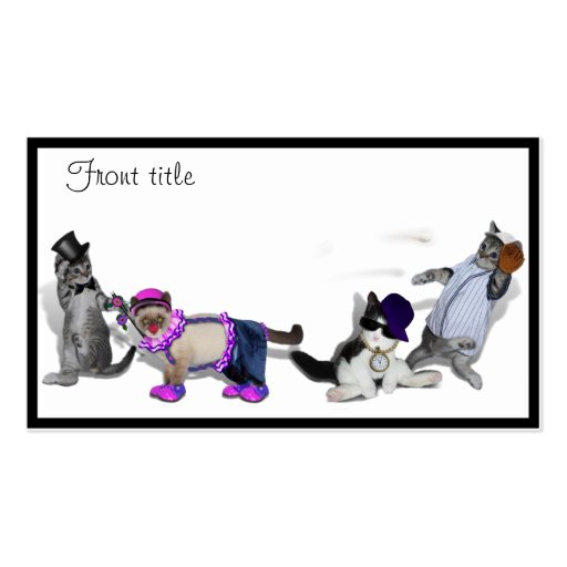 Four Kittens At Play Business Cards (front side)