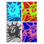 Four Lady Liberty Pop Art Notebook
