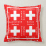 Four Languages of Switzerland Swiss Flag Throw Pillows