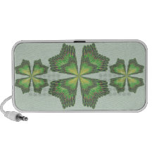 Four Leaf Clover Abstract Doodle Mini Speakers