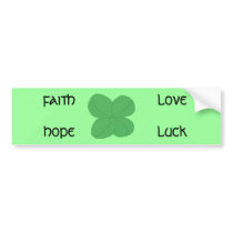 Four-leaf Clover - bumper sticker