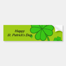 Four Leaf Clover Bumper Sticker