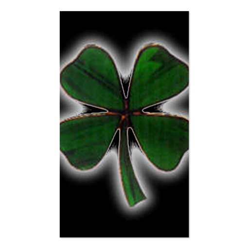 Four leaf clover business cards (back side)