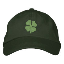 Four- Leaf Clover embroidered hats by ZazzleEmbroidery Four- Leaf Clover embroidered hats