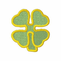 Four-leaf Clover embroidered shirts by ZazzleEmbroidery Four-leaf Clover embroidered shirts