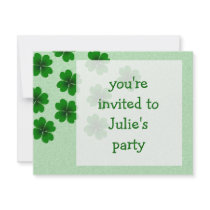 four-leaf clover invitations