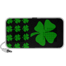 Four leaf clover Irish design iPhone Speakers