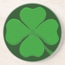 Four Leaf Clover - Irish Shamrock Drink Coasters