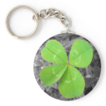 Four Leaf Clover Keychain - Black & White & Color
