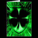 four leaf clover. light burst.
