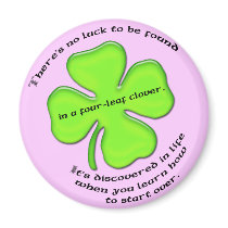 Four-Leaf Clover Magnet by LoveYouNots Four-Leaf Clover Magnet