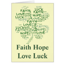 Four Leaf Clover Meaning: Hope, Faith, Love, Luck Greeting Card