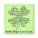 Four Leaf Clover Meaning: Hope, Faith, Love, Luck magnets
