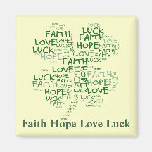 Four Leaf Clover Meaning: Hope, Faith, Love, Luck Magnets