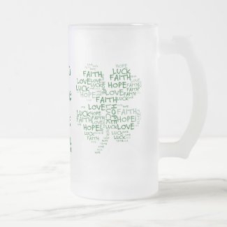 Four Leaf Clover Meaning: Hope, Faith, Love, Luck Coffee Mug