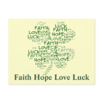 Four Leaf Clover Meaning: Hope, Faith, Love, Luck Post Card