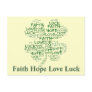 Four Leaf Clover Meaning: Hope, Faith, Love, Luck Post Card