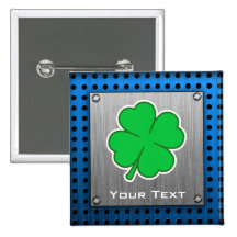 Four Leaf Clover; metal-look Pins