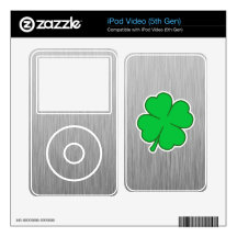 Four Leaf Clover; metal-look Skin For The iPod Video