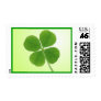 four leaf clover postage stamp