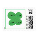 Four-leaf Clover - postage stamps stamp
