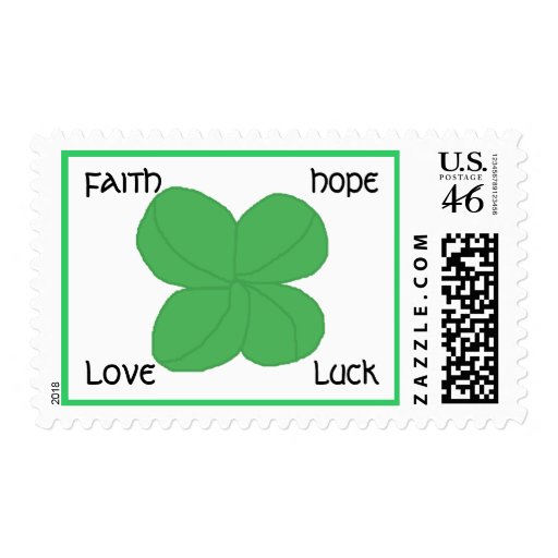 Four-leaf Clover - postage stamps