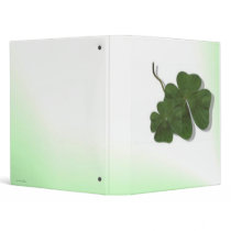 Four Leaf Clover (Shamrock) Avery Binder by Paper_Products Four Leaf Clover (Shamrock) Avery Binder