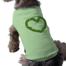 Four Leaf Clover Shamrock Heart Dog Clothes